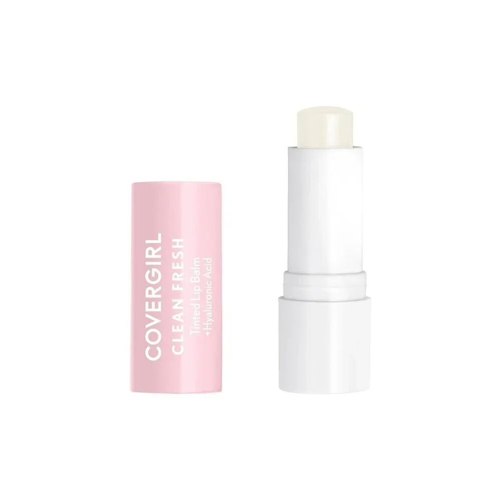 CoverGirl Clean Fresh Tinted Lip Balm w/ Hyaluronic Acid Clear as Crystal 100